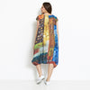 Bright coloured abstract print dress by Bella Blue