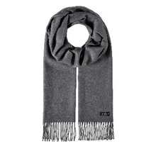  Grey cashmink scarf by Fraas 625199 - Black Truffle