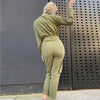 Olive green short sleeve womens flyingsuit suit by Ciminy - Black Truffle