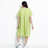 Pistachio green linen dress by Bella Blue