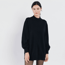  Sweewe black long length cowl neck sweater - Black Truffle
